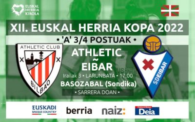 Athletic-Eibar, Euskal Herria Kopako 3. eta 4. postuak jokoan, larunbatean, Sondikan