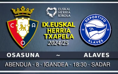 [IX.EHTxapela] Osasuna – Alaves, abenduaren 8an